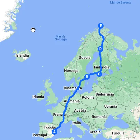 Hasta Nordkapp por Finlandia