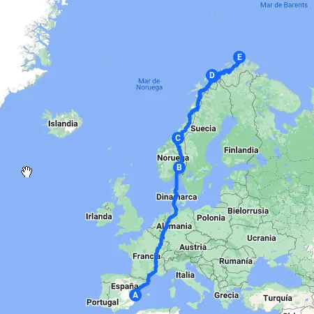 Hasta Nordkapp por Noruega